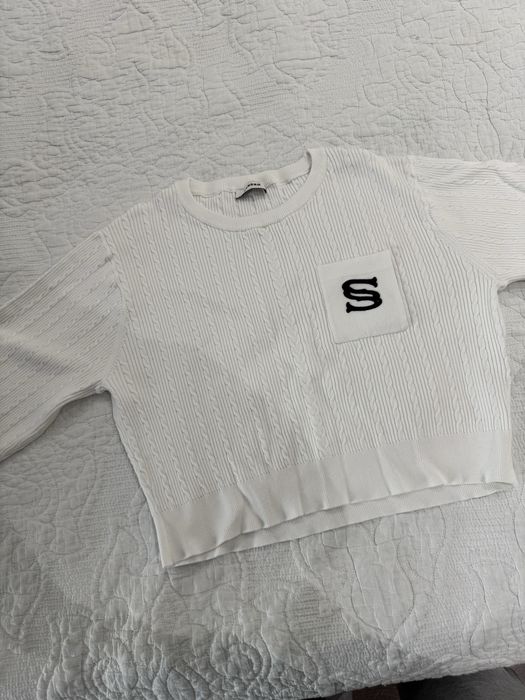 Пуловер Sandro в бяло