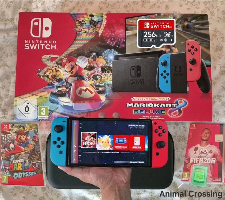 Nintendo Switch 256GB Animal Crossing Като НОВ!