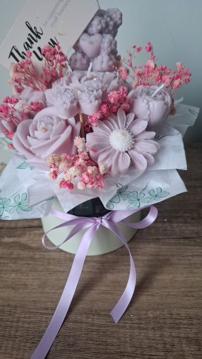 Buchete de flori din ceara de soia, parfumate  !