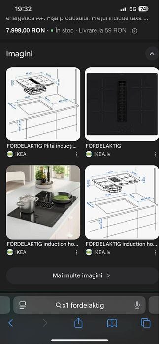 Plita NOUA inductie cu hota integrata FÖRDELAKTIG