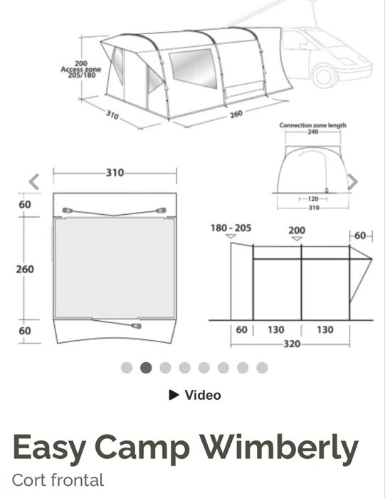 Vand cort camping pentru Van