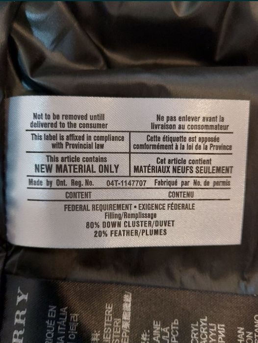 Пуховик Burberry