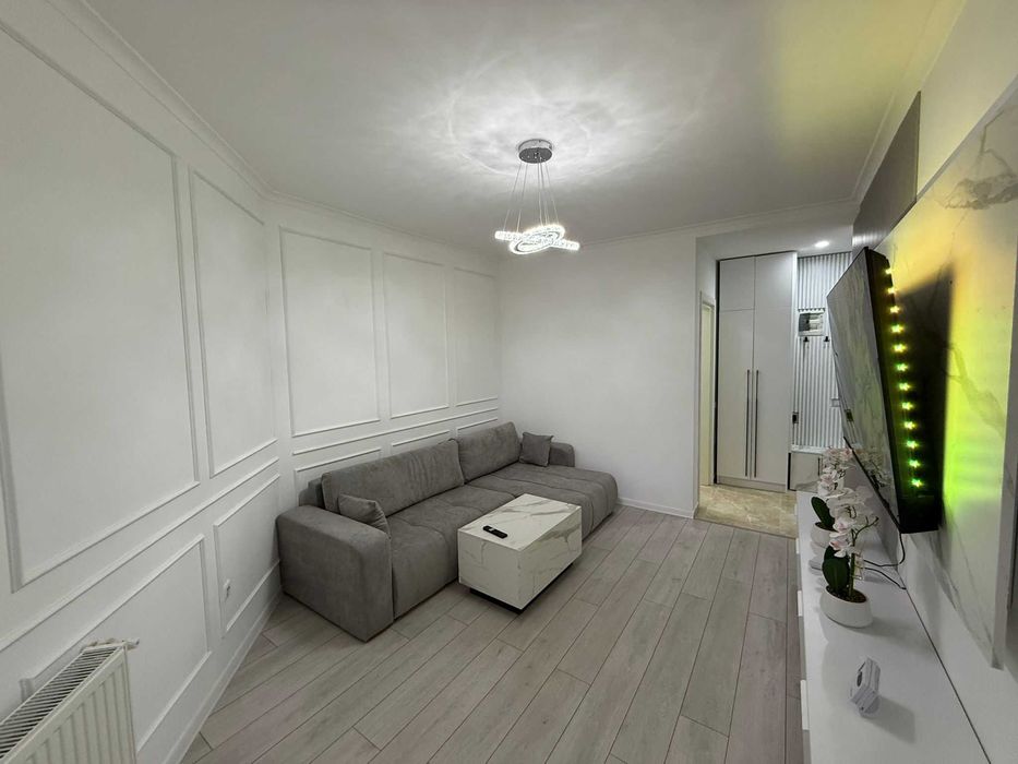 Studio premium de inchiriat in Chiajna Ilfov, complet renovat, mobilat modern, bucatarie utilata, finisaje de lux, gata de mutare