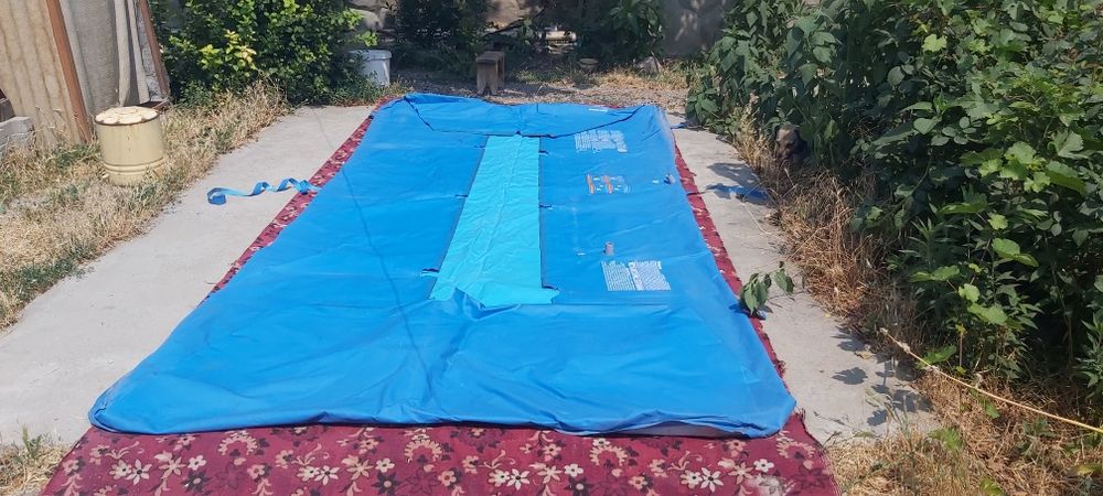 Каркасный-надувной бассейн