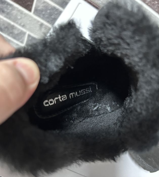 Кожанные ботинки зима натуралка