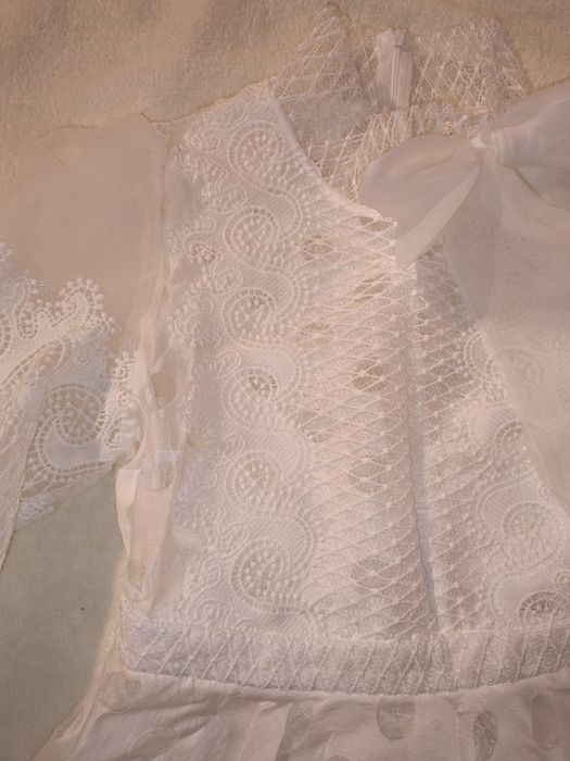 Rochie alba midi cununie civila