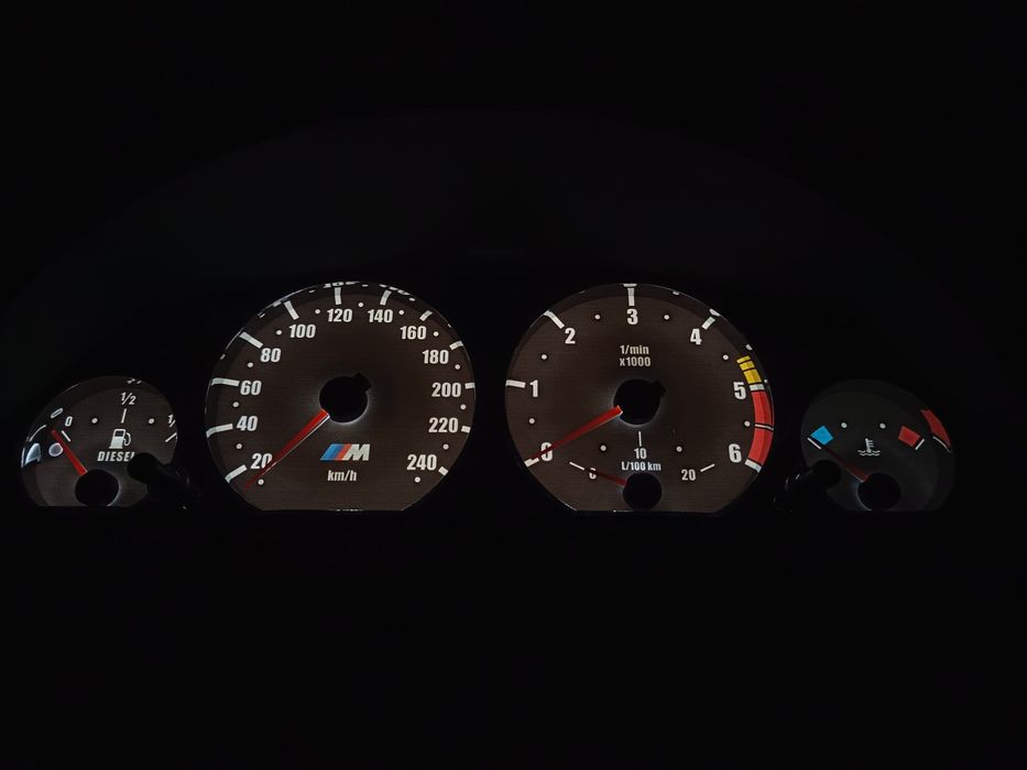 М циферблати за BMW E46 + бяла подсветка | Преработка на табла