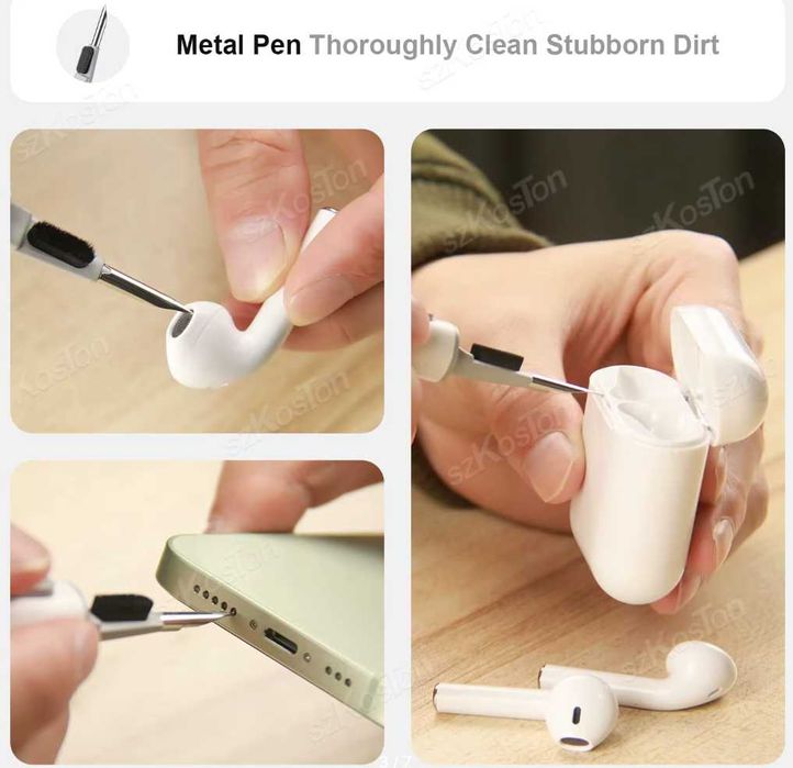 Продам набор ручка 3 в 1 для чистки Airpods наушников, телефонов и т.д