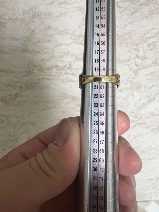 Inel aur 14 k lucrat manual,barbati