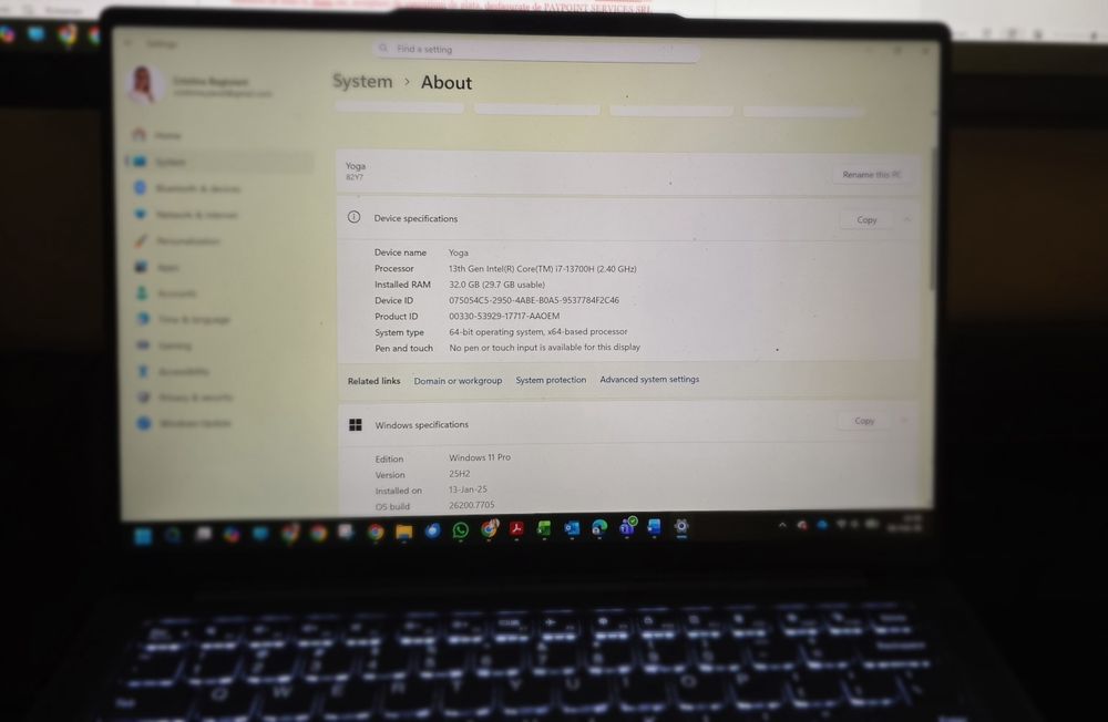 Lenovo Yoga Pro 7 14IRH8 – i7-13700H, 32GB DDR5, 1TB SSD, 14.5” 3K 120