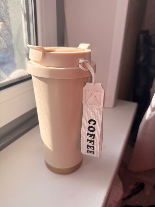 Термокружка с трубочкой