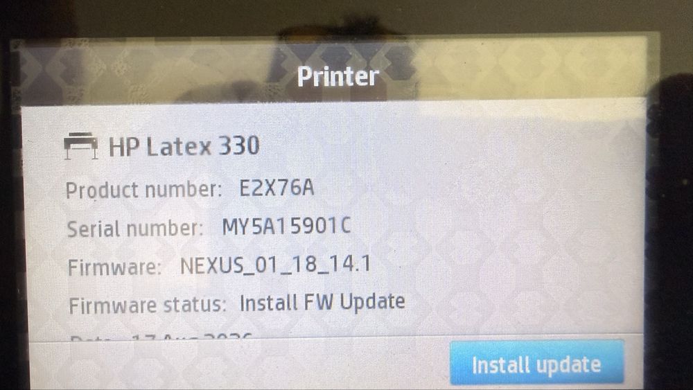 Imprimanta HP Latex 330 Functionala