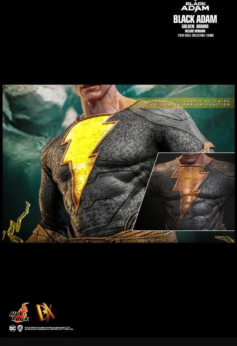 DC Hot Toys DX 31 - Black Adam Golden Armor Deluxe, 1/6 figure - new, sealed with brown box