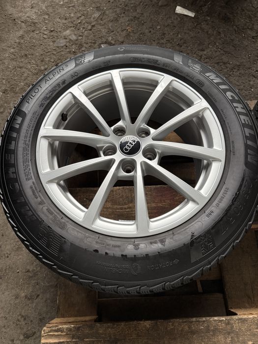 Jante originale Audi A6 cu anvelope iarna Michelin 225/60 R17