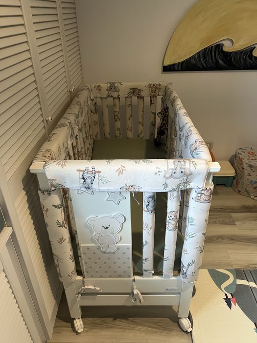 Patut co-sleeping Azzurra+saltea+protectii