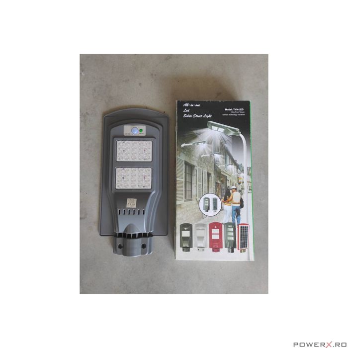 Lampa, proiector 40W, cu incarcare solara, cu lupa, Led