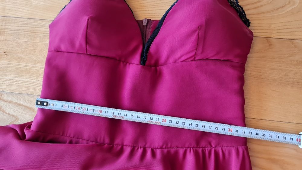 Rochie lungă vișinie