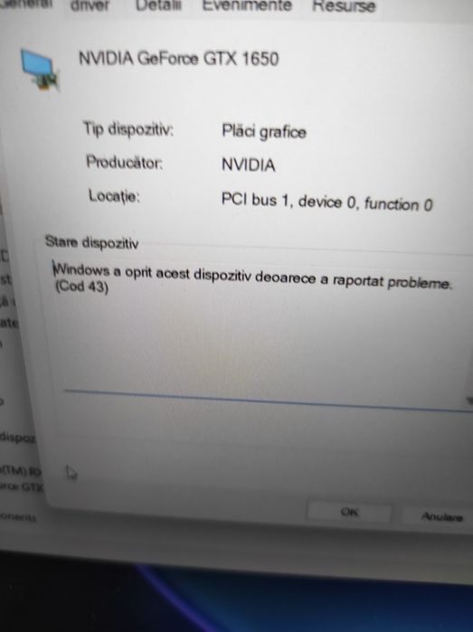 Vînd doua laptop asus fx505dt defecte cod 43