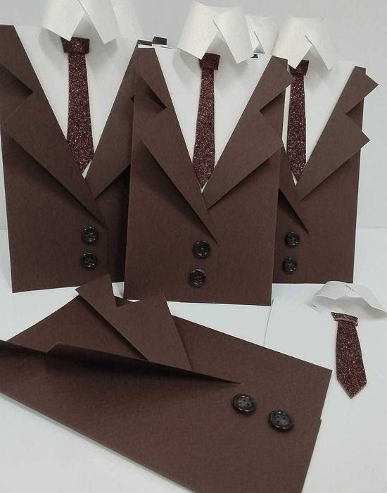 Луксозни покани тип сако с 2копченца за абитуриентски бал за момче