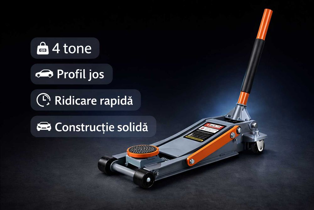 Cric hidraulic 4 tone auto profil jos puternic robust