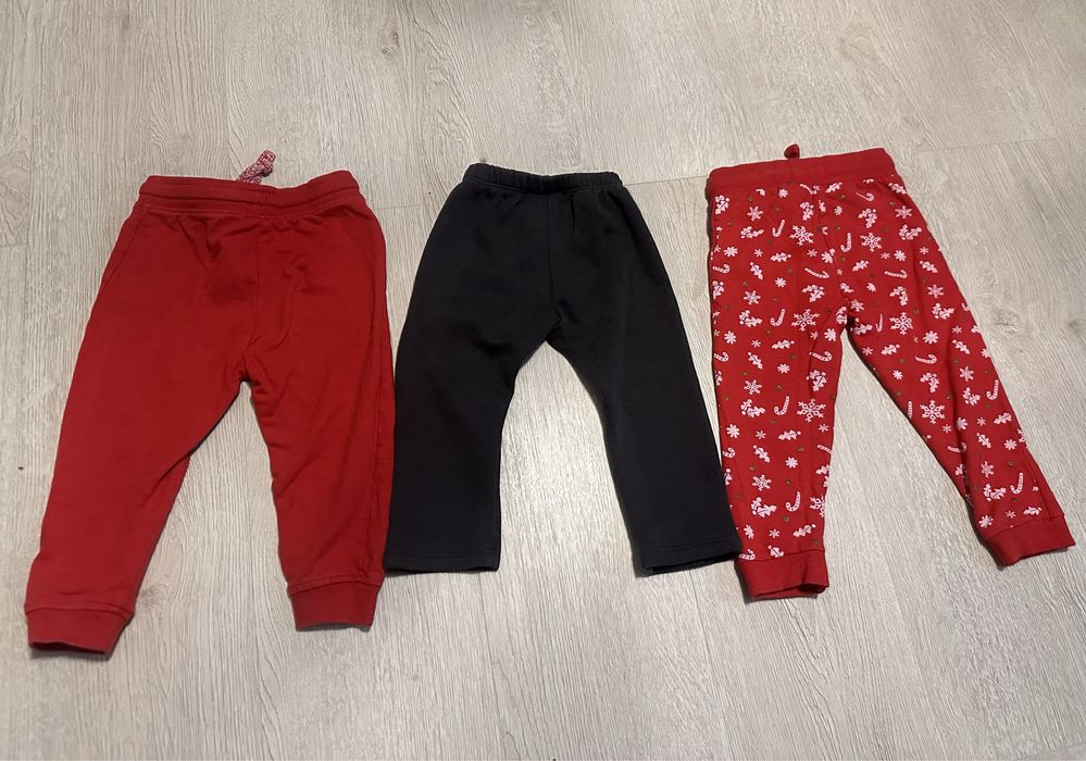 Lot 3 perechi de pantaloni iarnă, Craciun 18-24 luni