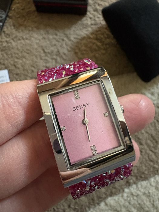 Ceas dama roz cu cristale Swarovski
