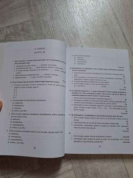 Chimie organica bacalaureat.admitere la facultate