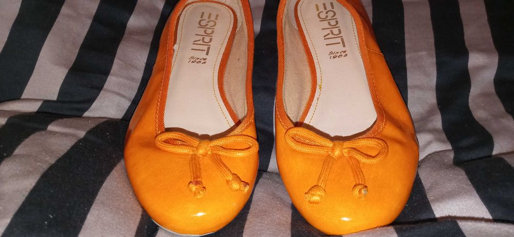 Esprit Balerini mocasini dama orange lac marimea 38