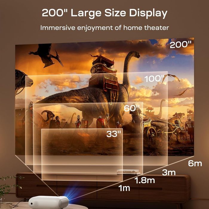 4K WiFi6 YOTON Y9 смарт видео проектор за домашно кино