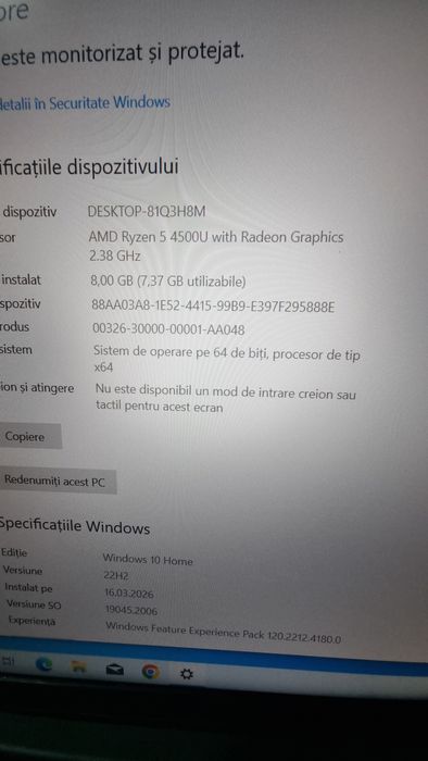 Laptop Lenovo Ryzen5 gen4 8gddr4 ssdnvme 512gb