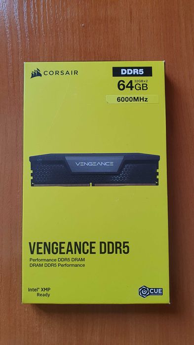 Нова памет RAM Corsair 64GB (2x32GB), DDR5, 6000MT/s, CL 30