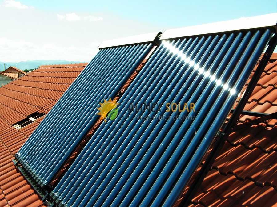 Panou solar, tub vidat, teava inox, heat pipe, colector, boiler, Sibiu