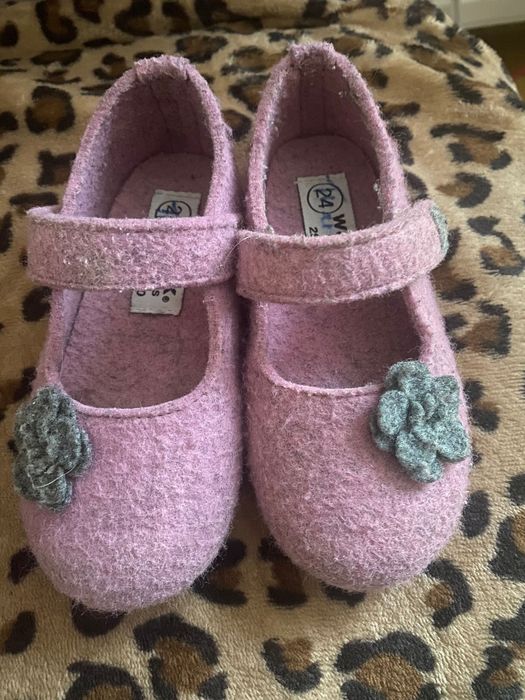 Papuci din lana, 16 cm interior