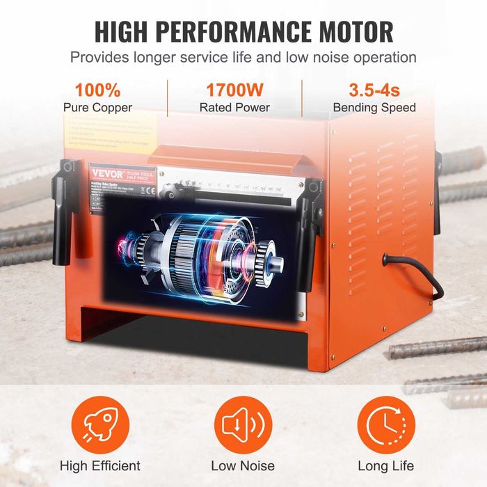 Aparat electric îndoit bare oțel 1700W, 3 unghiuri, 4-25mm