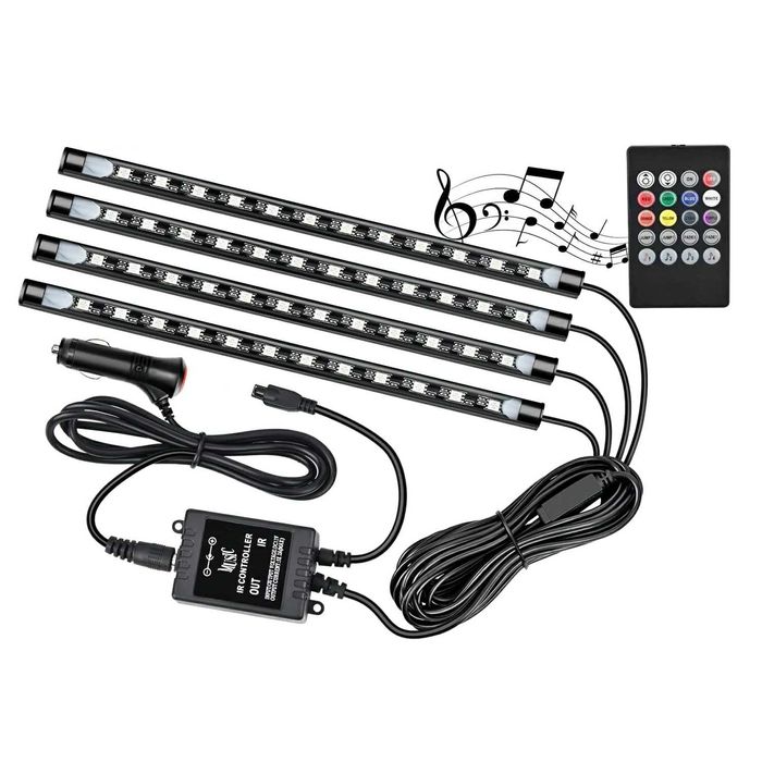 LUMINI AMBIENTALE auto banda LED RGB kit set ILUMINARE ambientala auto