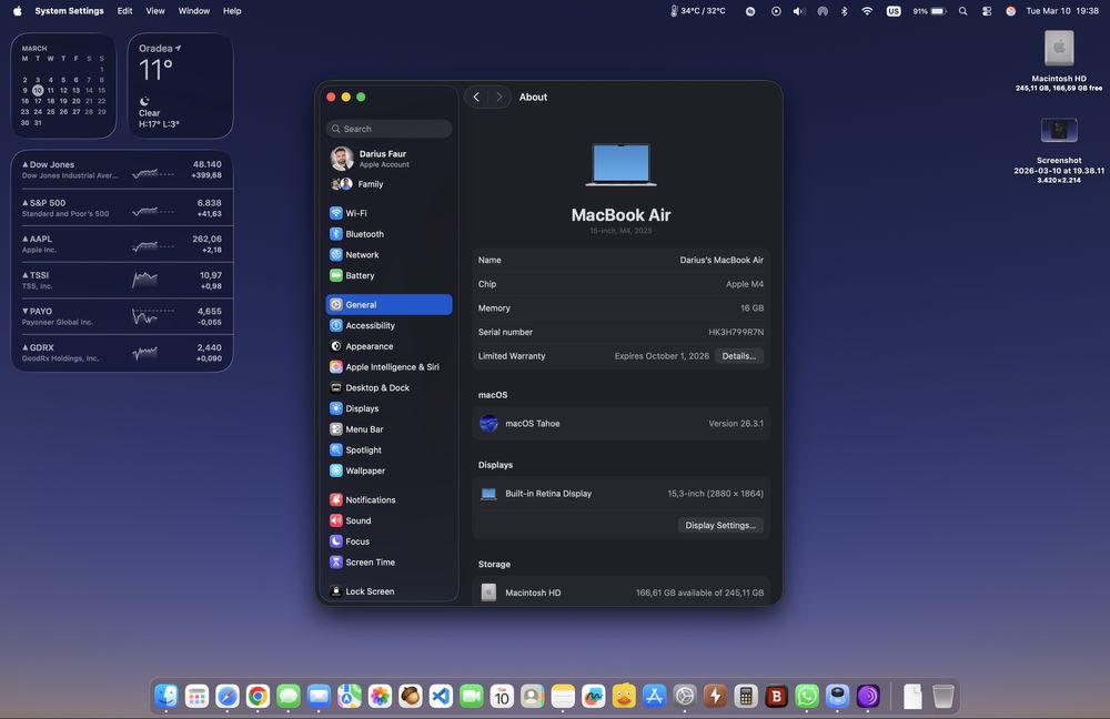 MacBook Air 15” 2025 M4 ca nou | Garanție | Thermal Mod | 6 cicluri