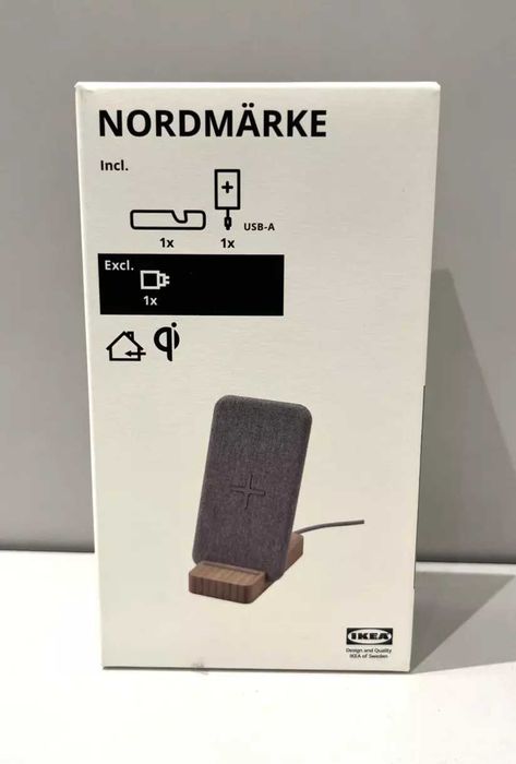 IKEA NORDMÄRKE Suport încărcare wireless, bambus