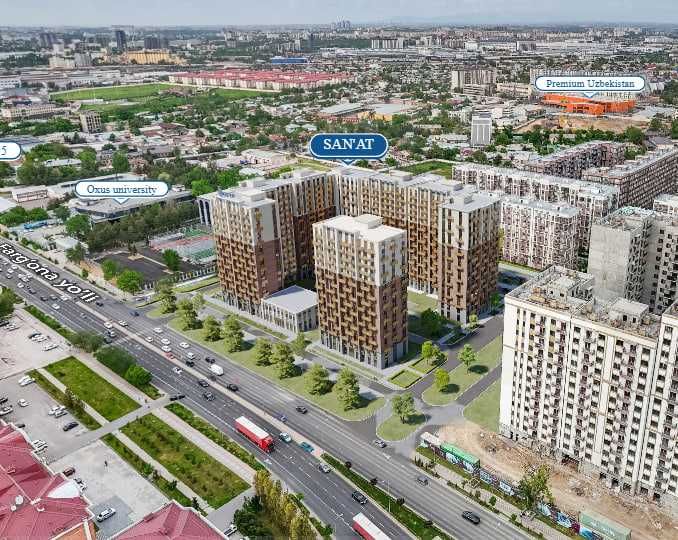 2 комнатная | ЖК SANAT | 37–114 м² | Рассрочка / Ипотека