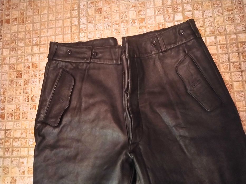 Кожен мото панталон