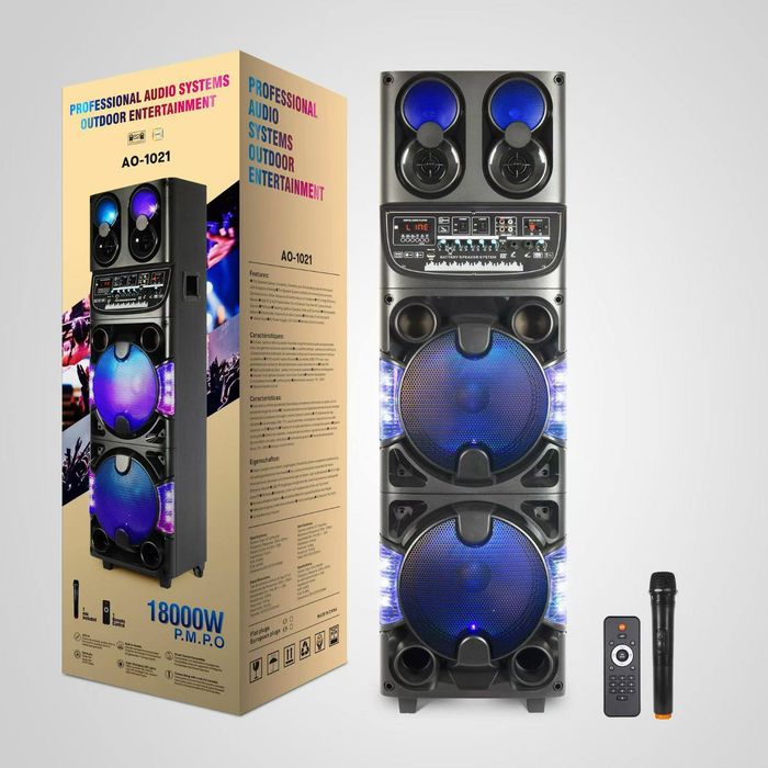 Kалонка Караоке Микрафон bluetooth Aux fleshka Avcrowns