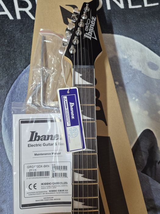 Chitara electrica Ibanez GRG170DX-BKN Black Night 2025 ! Nou!