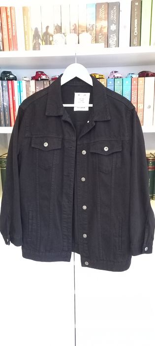 Geaca de blugi neagra oversize