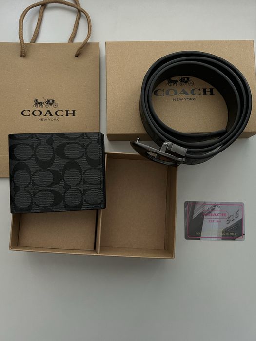 Coach колан и портфейл