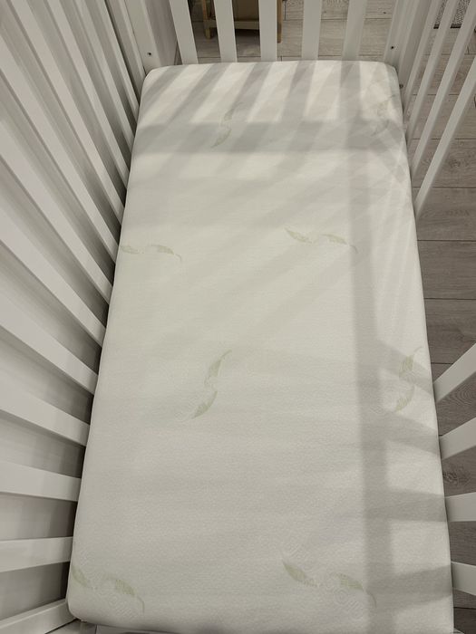 Pătuț copil YappyKids YappyLull – lemn de fag, alb