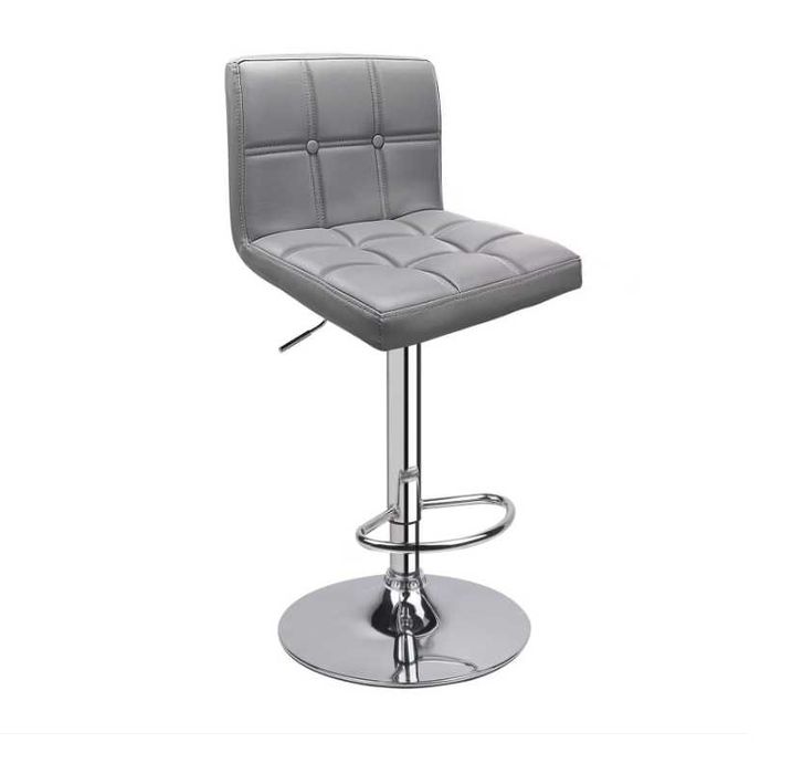 Scaun de bar reglabil gri deschis, 37x10x112 cm, defect estetic