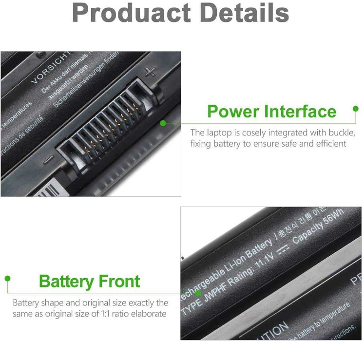 Батерия JWPHF съвместима с Dell XPS 14 15 17