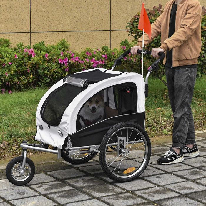 Ремарке за кучета PawHut с функция Jogger до 20 кг