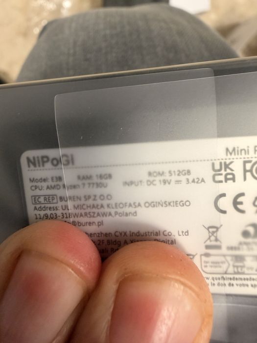 Mini pc nipogi pinova series E3B Ryzen 7 7730U 16gb 512gb nou sigilat