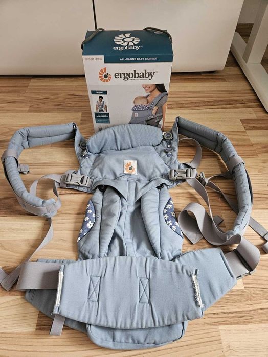 Marsupiu Ham Omni 360 Ergobaby Blue, pana la 20 kg - Stare foarte buna