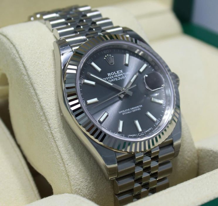 Мъжки механичен часовник Rolex Datejust silver black